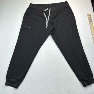 Figs Black Jogger Scrub Pants xxl technical collection stretch waist and ankle